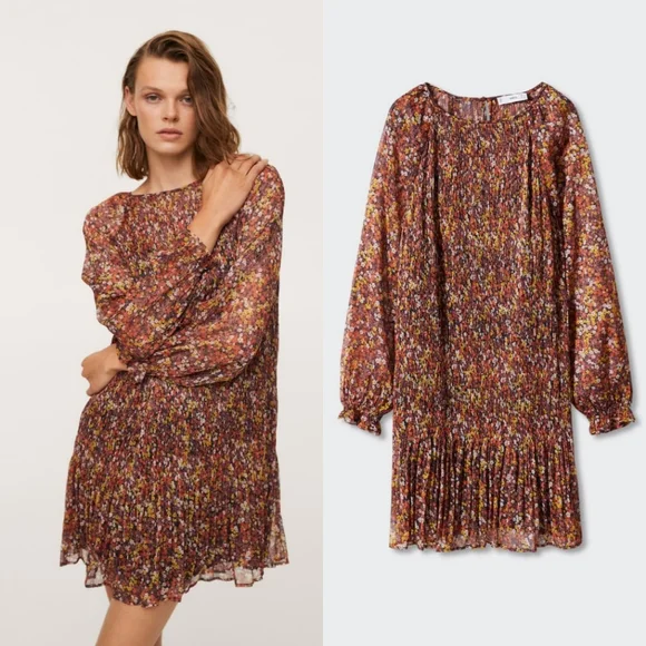 Mango | Dresses | Last 3mango Flowy Floral Dress | Poshmark